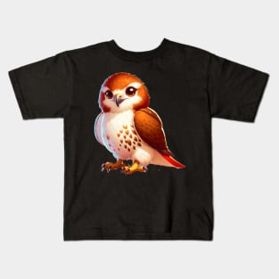 Cute Red Tailed Hawk Kids T-Shirt